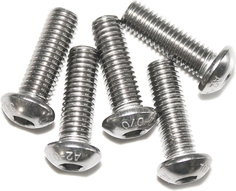 Fullerkreg 50 Pcs M4-0.70 x 25mm Button Head Socket Cap Bolts Screws, 18-8 Stainless Steel, Allen Hex Drive, ISO 7380, by ,Come in a Plastic Case - Image 1