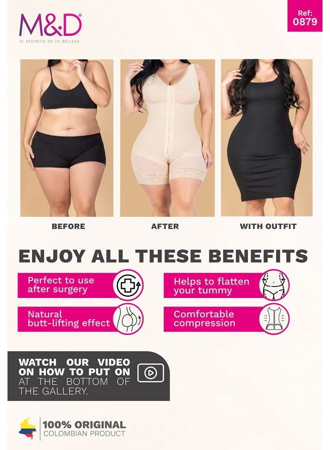 MD Fajas Colombianas Reductoras y Moldeadoras Post Surgery Compression Stage 2 Faja Beige 2XL - Image 5