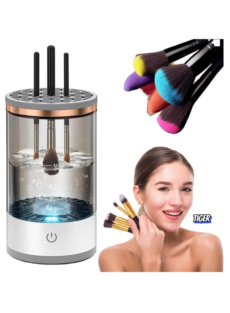 TIGER Electric Makeup Brush Cleaner – USB Automatic Cosmetic Brush Cleaner, Upgraded Auto-Rotating for All Size Beauty Brushes, Deep Cleaning Solution for Faster & Effective Brush Care - Image 1