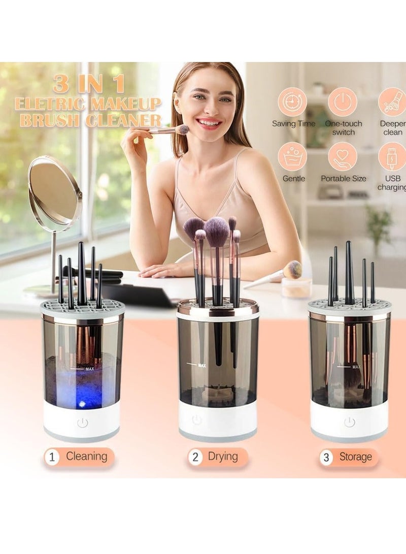 TIGER Electric Makeup Brush Cleaner – USB Automatic Cosmetic Brush Cleaner, Upgraded Auto-Rotating for All Size Beauty Brushes, Deep Cleaning Solution for Faster & Effective Brush Care - Image 3