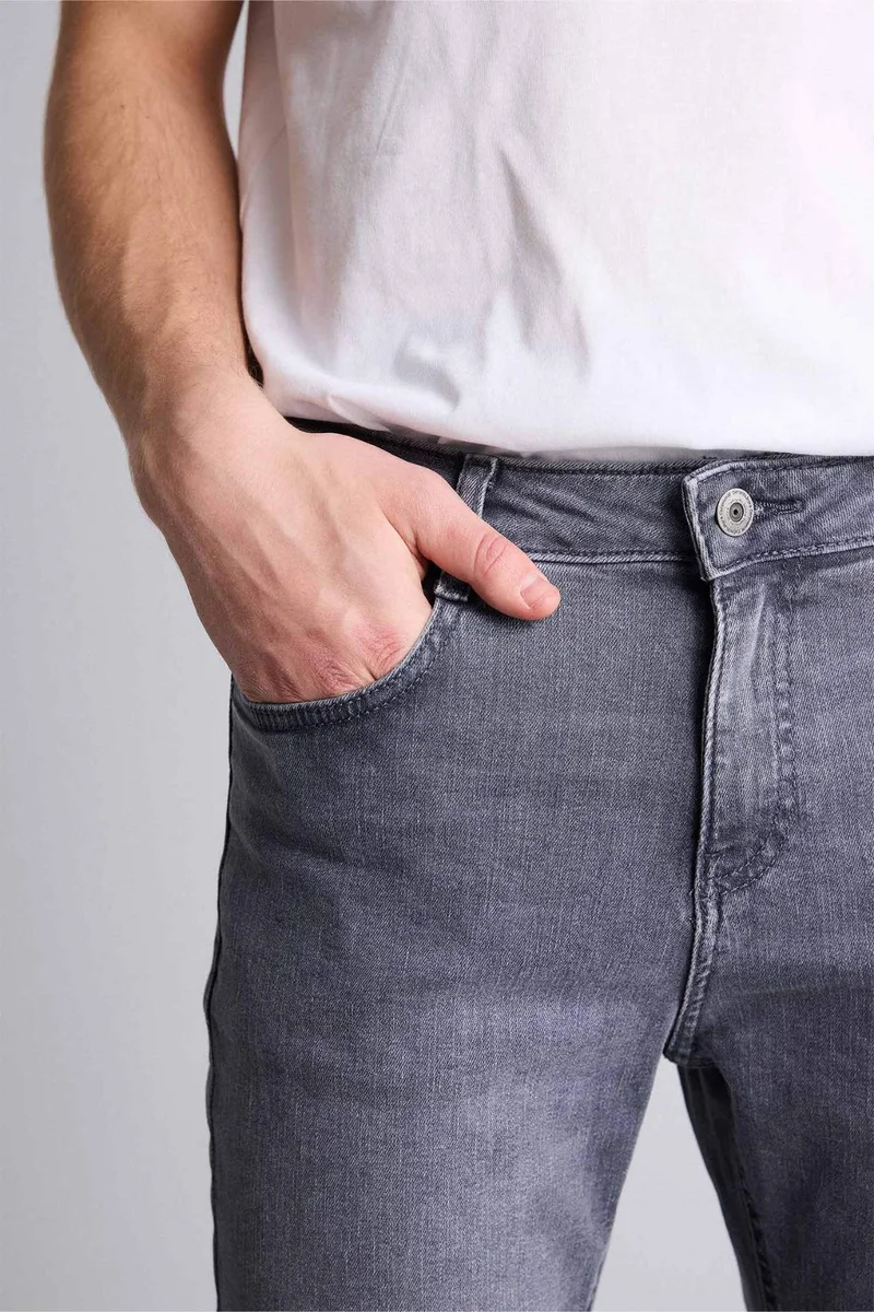 Defacto  Sergio Regular Fit Normal Waist Straight Leg Trousers for Men | Best Price UAE