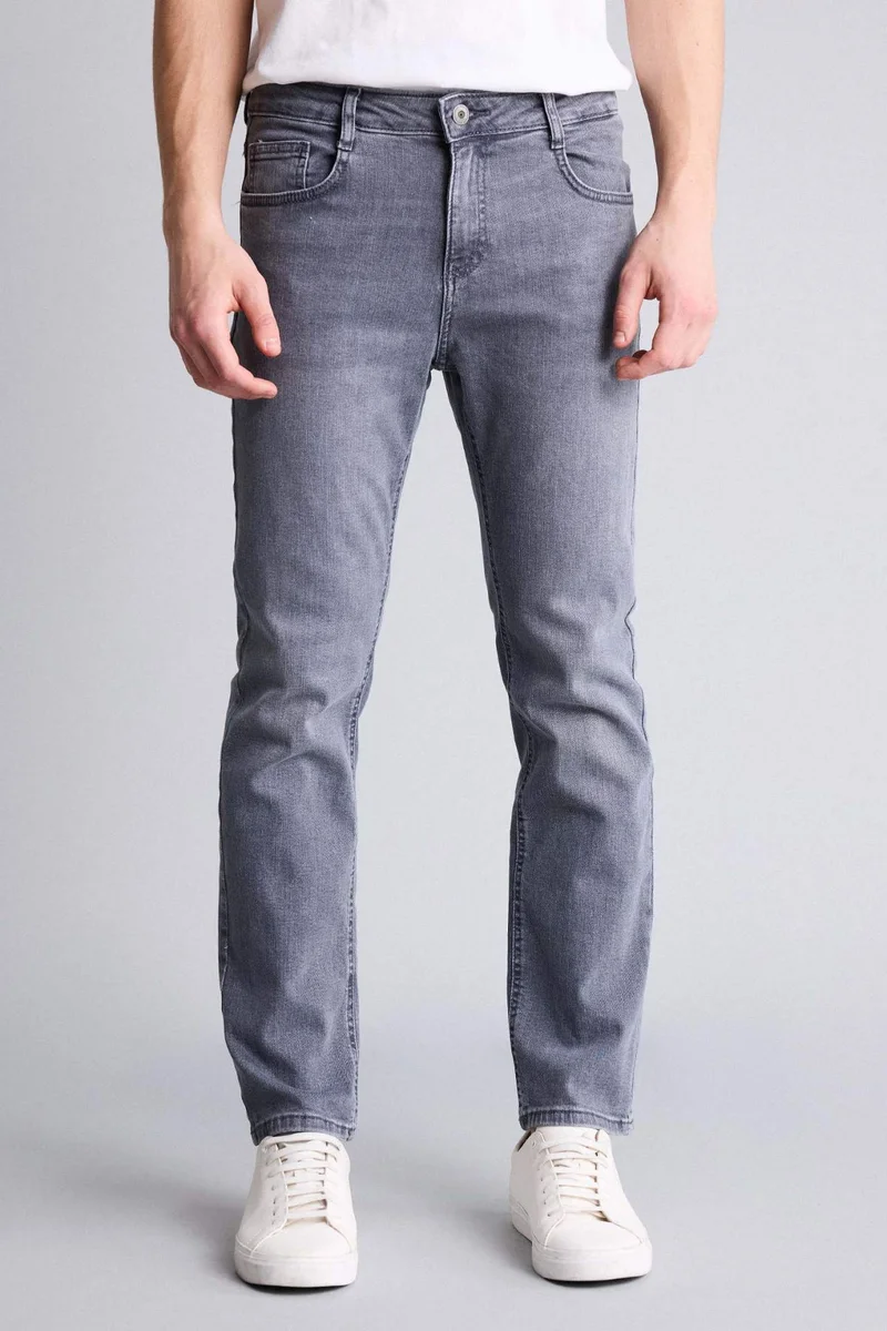 Defacto  Sergio Regular Fit Normal Waist Straight Leg Trousers for Men | Best Price UAE
