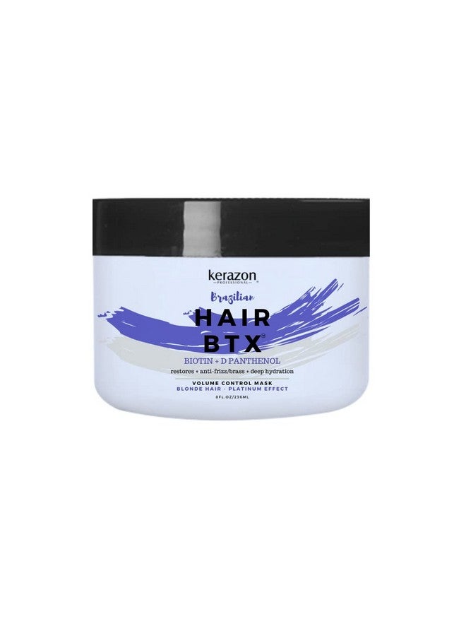 KERAZON KERAZON Blonde Brazilian Hair BTX Treatment Purple Mask Platinum Effect & Silver Hair Providing Smoothing, Deep Hydration, Anti-Brass, Shine, Softness, Volume & Frizz Control. Packaging may vary.  - Image 1