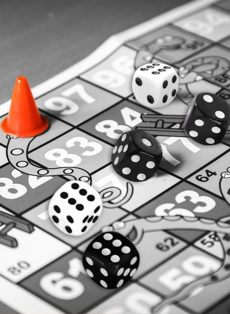 SYOSI 6 Sided Dice Set 16mm Acrylic Dice 2 Color for Playing Games Dice Games, Math Games, Party Favors, Toy Gifts or Teaching Kids Math Board Games, Activity, Party Favors 100 Pieces - Image 3