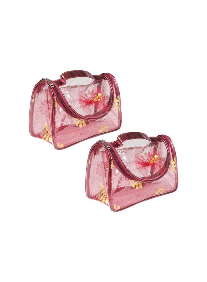 PrettyKrafts Cosmetic Kit/Vanity Kit/Jwellery Kit/Make up Kit,(Pack of 2) Maroon - Image 1