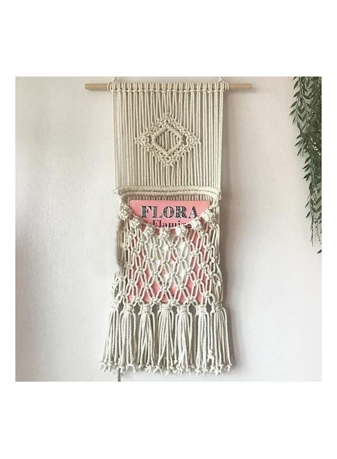 NIBEMINENT Home Decor Ornaments Bohemian Hanging Bag White - Image 1
