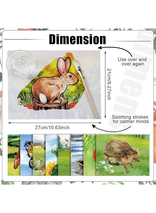 Geyee 20 Pcs Dementia Products for Elderly Seniors Reusable Water Painting Toys Painting Color Kids Adults with 1 Pc Painting Brush Dementia Activities Farm Themed Water Doodle Coloring Set Drawing Gifts - Image 1