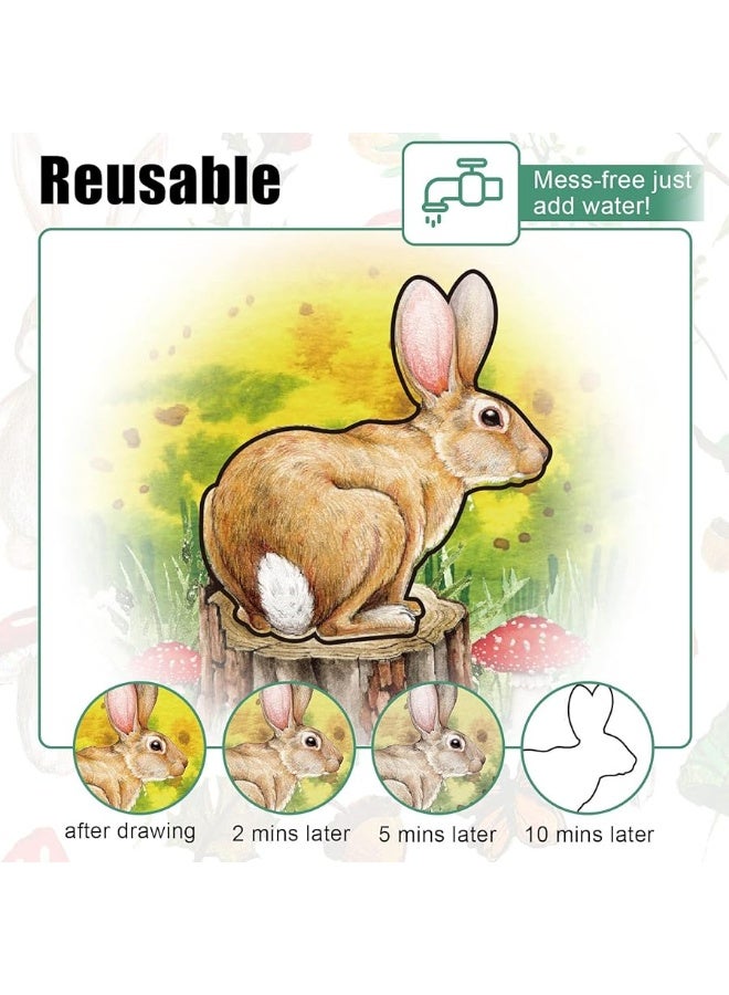 Geyee 20 Pcs Dementia Products for Elderly Seniors Reusable Water Painting Toys Painting Color Kids Adults with 1 Pc Painting Brush Dementia Activities Farm Themed Water Doodle Coloring Set Drawing Gifts - Image 2