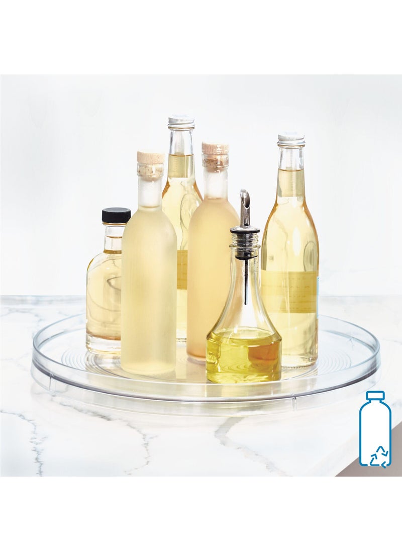InterDesign iDesign Recycled Plastic Lazy Susan Turntable Organizer, The Linus Collection – 14” x 1.75”, Clear  - Image 4