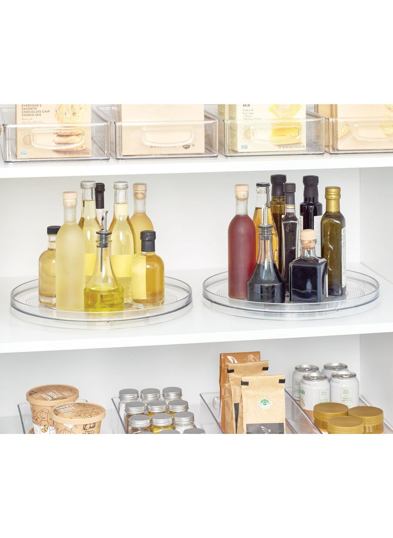 InterDesign iDesign Recycled Plastic Lazy Susan Turntable Organizer, The Linus Collection – 14” x 1.75”, Clear  - Image 5