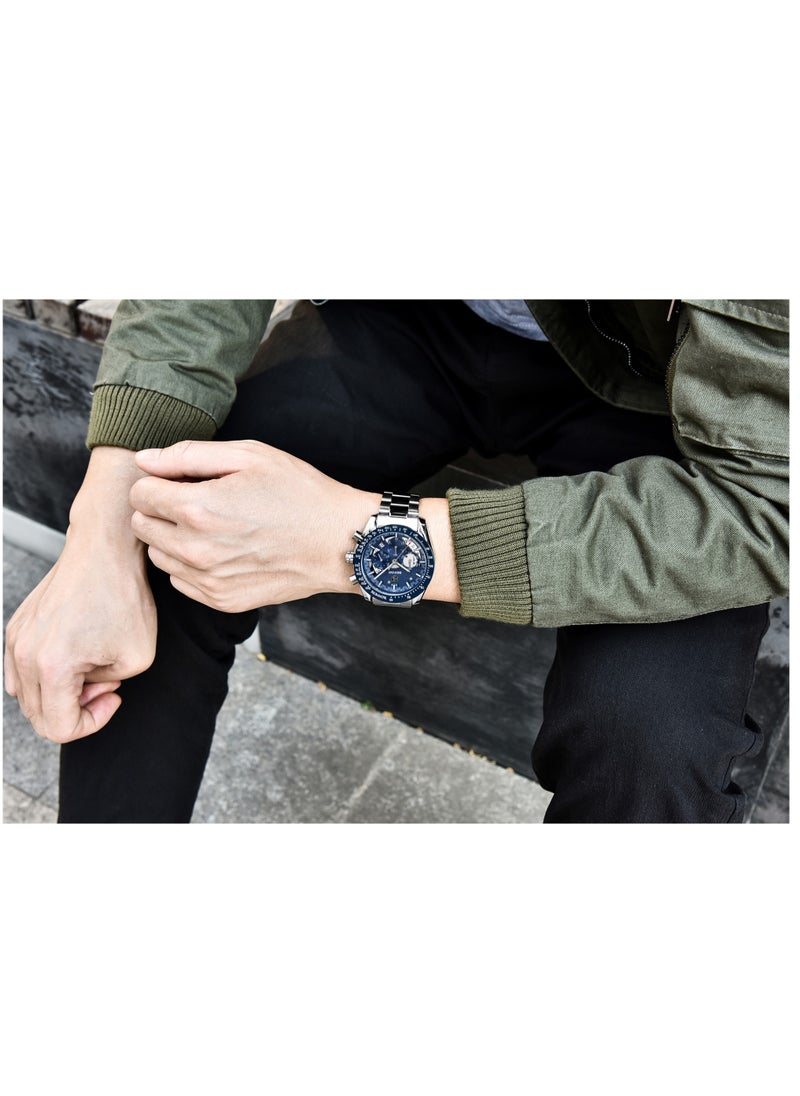 BENYAR - Watches for Men Stainless Steel Quartz Water Resistant Watch  5120 - Image 1