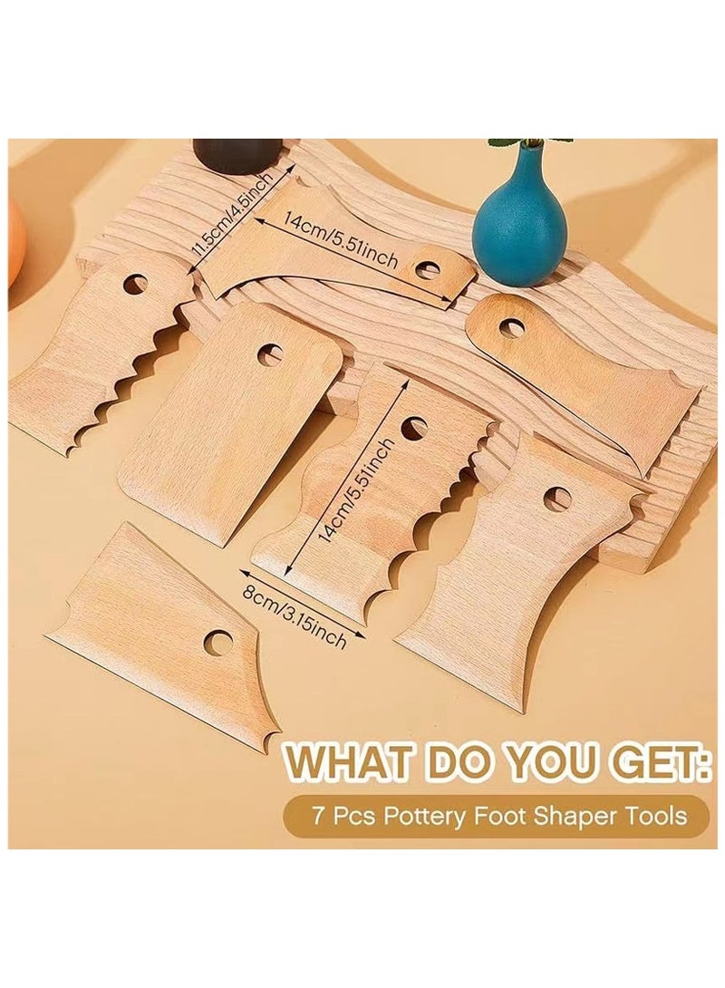 7-Piece Pottery Tool Set Professional Ceramic Trimming Tools for Clay Shaping Smoothing and Pottery Edge Finishing - Image 3