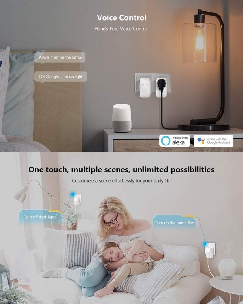 Broadlink Smart Plug Wi-Fi with Night Light, Max Load 13A 2860W No Hub Required, Compatible with Alexa and Google Assistant ，Control your Devices from Anywhere - Image 3