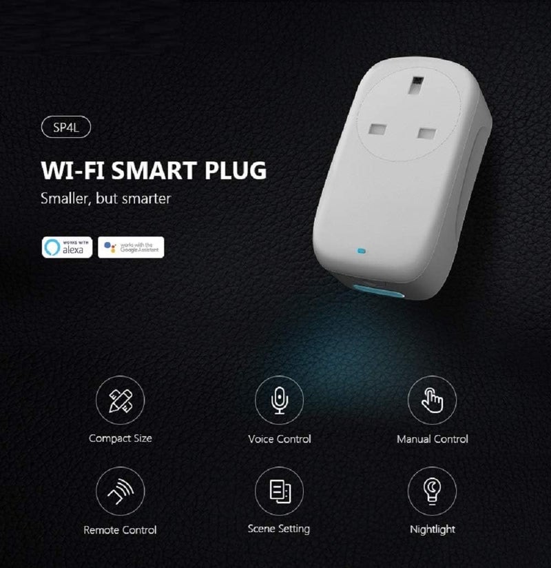 Broadlink Smart Plug Wi-Fi with Night Light, Max Load 13A 2860W No Hub Required, Compatible with Alexa and Google Assistant ，Control your Devices from Anywhere - Image 1
