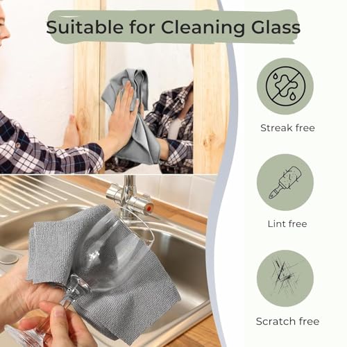 ATIRAMANIYA Microfiber Towels on Roll - Reusable Tear-Off Cleaning Cloths for Home, Kitchen, Garage & Auto Detailing (25 x 25 cm, Multicolor) | 30 Pack - Image 3