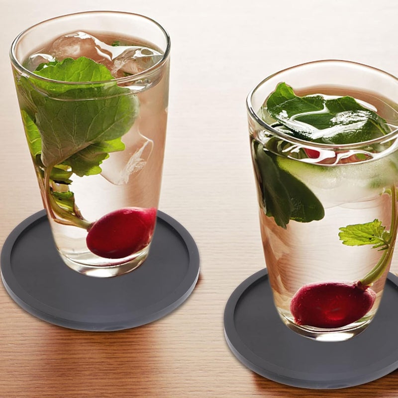 klarako 4pcs Silicone Coaster Nativity Decor Tea Cup Round Coasters Farmhouse Coasters Silicone placemat Silicone Cup Pads Desktop Decor Silicone Cup Mats Household Silica Gel Tea Coaster - Image 2