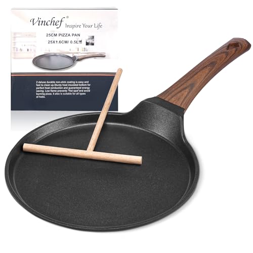 Vinchef Nonstick Crepe Pan, 11inch Skillet Pan for Dosa Tawa Omelette Tortillas Crispy Pancake, Griddle Pancake Pan, PFOA FREE and Induction Compatible - Image 1