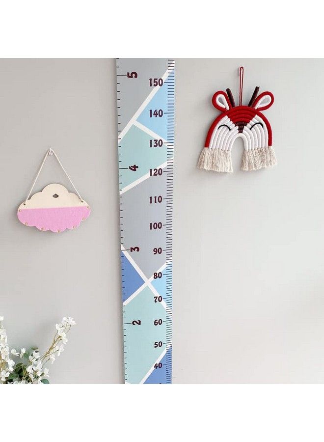 LoveNite Baby Growth Chart Height Wall Chart For Kids 79 X 7.9In Wooden Frame Canvas Measurement Hanging Ruler For Child’S Room Decoration (Grey) - Image 4