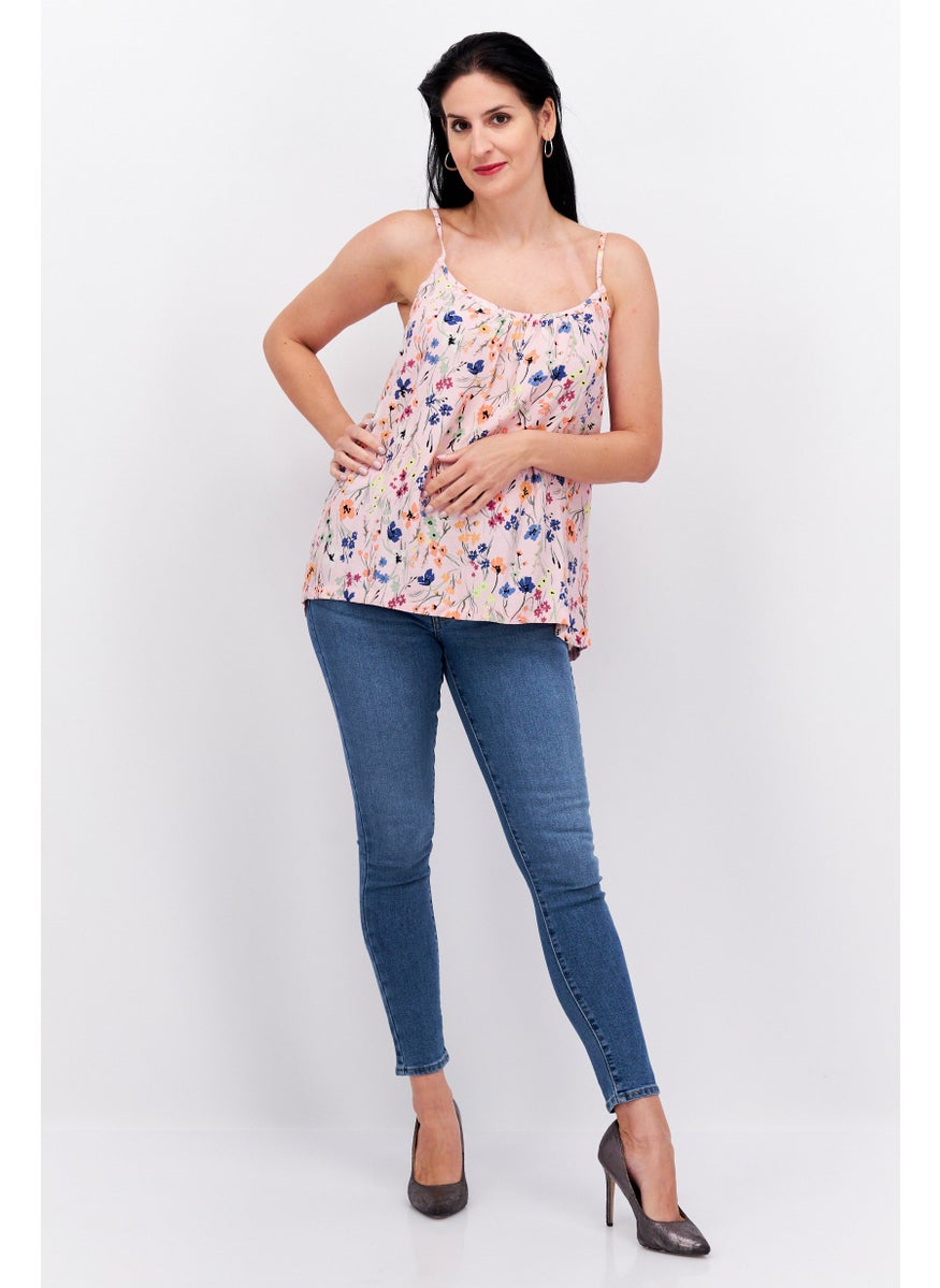 Women Crew Neck Sleeveless Floral Print Top, Pink Combo - pzsku/Z38424DD14D94F03E609FZ/45/_/1725379142/63197809-721c-4e2c-8a5e-8720c04dd728