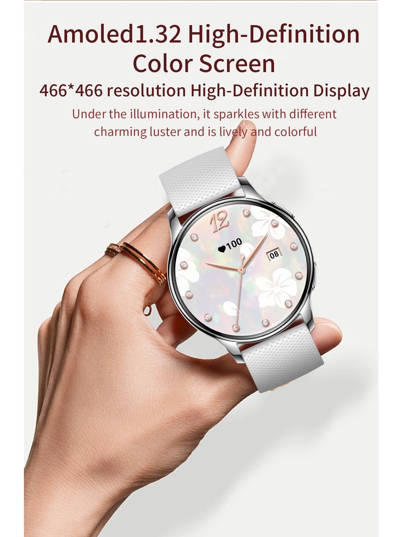 وونلكس ساعة Wonlex DW26 الذكية للنساء - ساعة رياضية أنيقة لمراقبة الصحة واللياقة البدنية. مكالمات بلوتوث، ساعة لياقة بدنية مقاومة للماء - Image 3