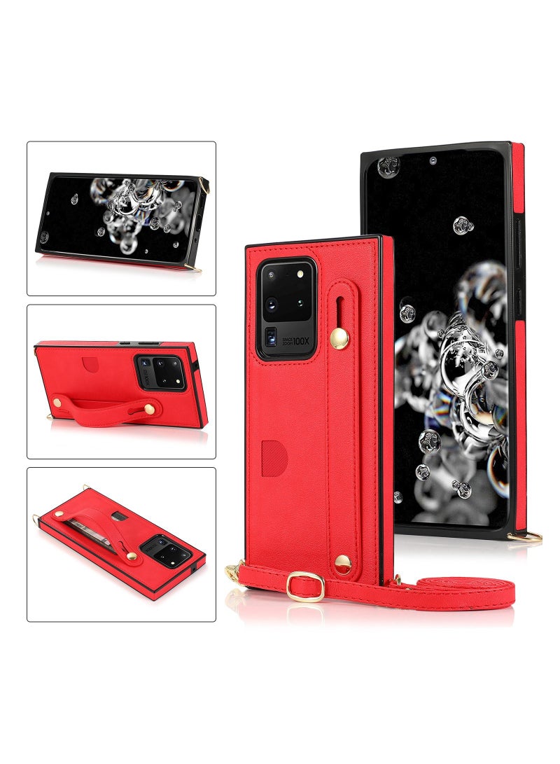 Suteni Back Cover Leather Protective Case for Samsung Mobile Phone - Image 2