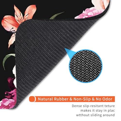 Armanza Square Mouse Pad Pretty Peony Flower, Personalized Premium-Textured Custom Mouse Mat Design, Washable Mousepad Cloth, Non-Slip Rubber Base Computer Mouse Pads for Wireless Mouse - Image 5