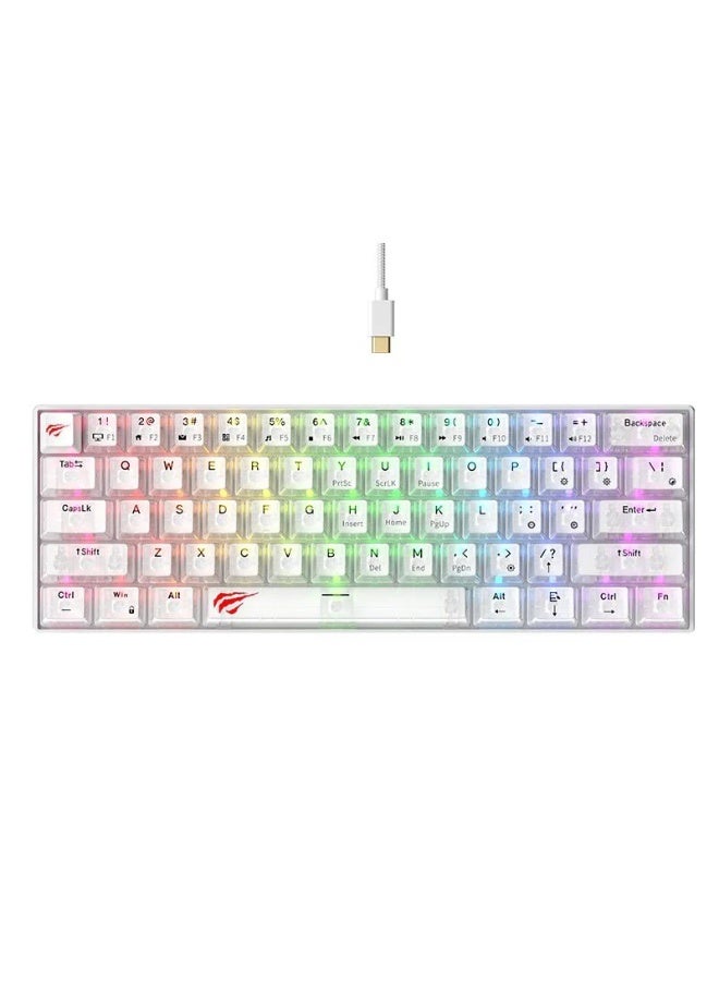 Havit KB903L 61 Keys Rainbow LED Backlit Computer Light up USB Wired Gaming Keyboard Backlit Mechanical Gaming Keyboard for PC
