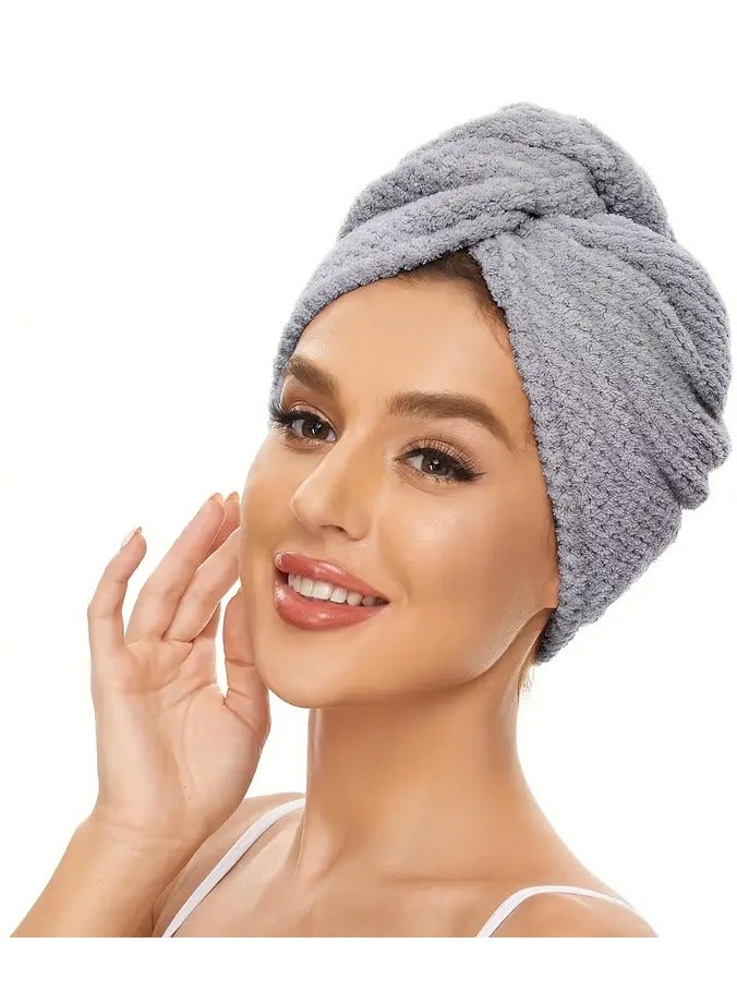 روزينو غطاء حمام سميك، عمامة الشعر سريعة التجفيف، غطاء تجفيف الشعر امتصاص الماء لجميع أنواع الشعر - Image 1