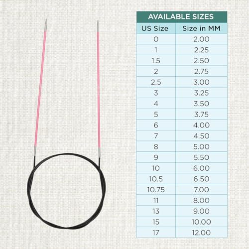 KnitPro Zing Fixed Circular Needles 24" (60cm) | US Size 0 (2mm) - Image 4
