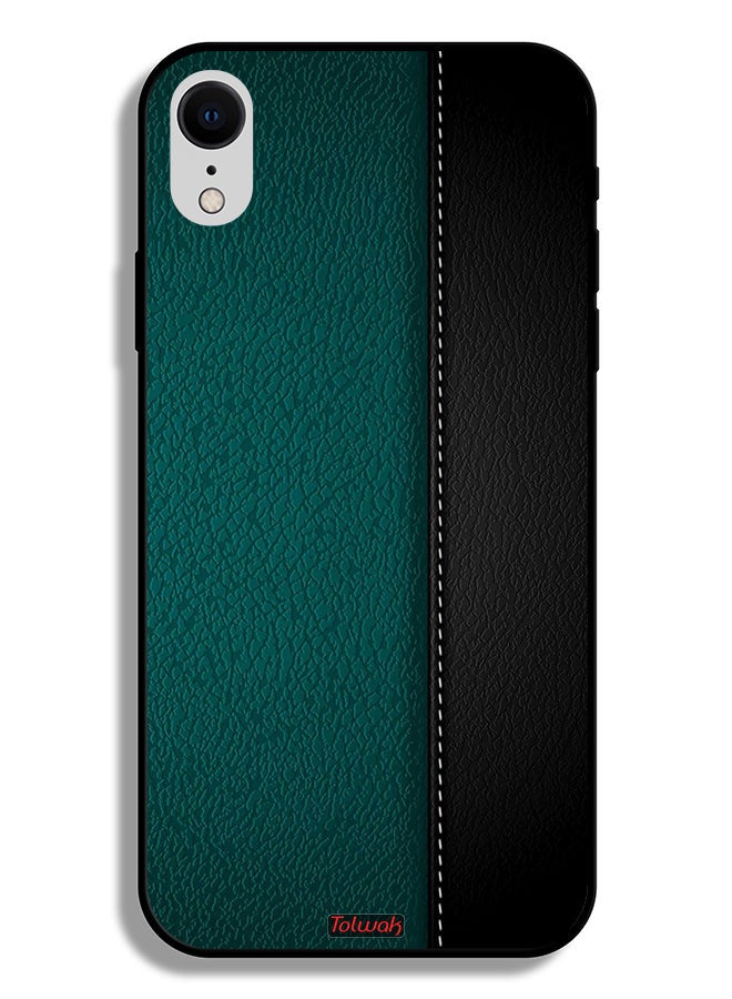 Tolwak Apple iPhone XR Protective Case Leather Pattern - Image 2