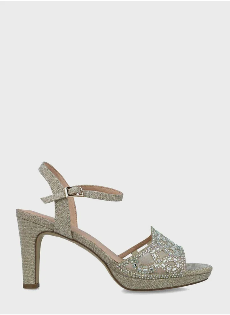 منبور Ankle Strap High Heel Sandals