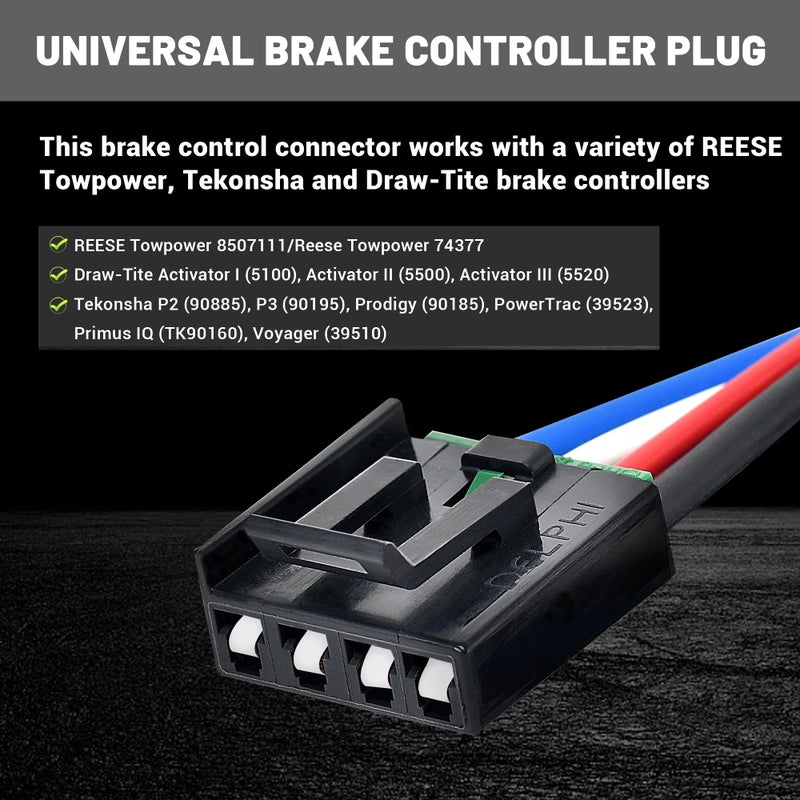 Oyviny 3035-P Brake Controller Wiring Adapter Compatible with 1994-2008 Ford F-150 F-250 F-350 F-450/1992-2009 E-150 E-250 E-350/2005-2021 Land Rover/1998-2012 Lincoln/2002-2010 Mercury - Image 2