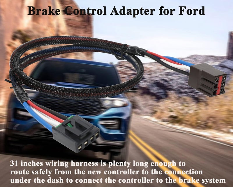 Oyviny 3035-P Brake Controller Wiring Adapter Compatible with 1994-2008 Ford F-150 F-250 F-350 F-450/1992-2009 E-150 E-250 E-350/2005-2021 Land Rover/1998-2012 Lincoln/2002-2010 Mercury - Image 5