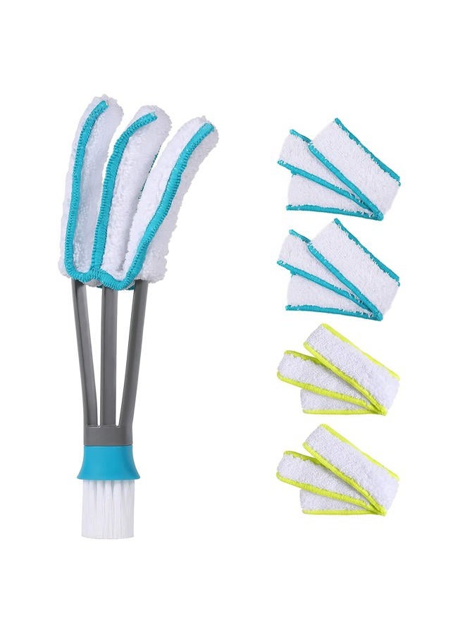 SetSail Blind Duster, Window Cleaner Duster Brush with 4 Microfiber Sleeves, Cleaning Tools for Vertical Blinds Air Conditioner Dust Ceiling Fans Jalousie Dust Collector - Image 1