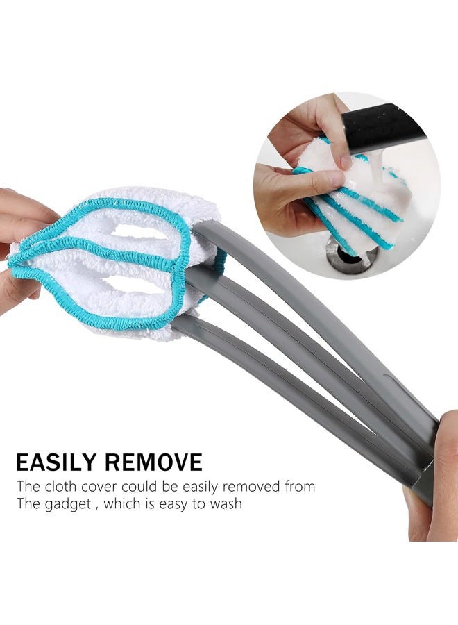 SetSail Blind Duster, Window Cleaner Duster Brush with 4 Microfiber Sleeves, Cleaning Tools for Vertical Blinds Air Conditioner Dust Ceiling Fans Jalousie Dust Collector - Image 3