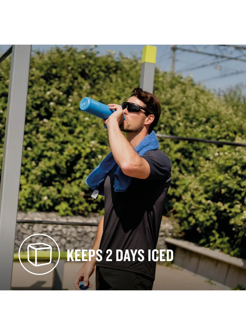 Stanley The Aerolight IceFlow Water Bottle Fast Flow 0.6L - Keeps 10 Hours Cold - Lightweight Insulated Water Bottles - Dishwasher Safe - Leakproof and Fast Flow Lid - BPA Free - Azure
