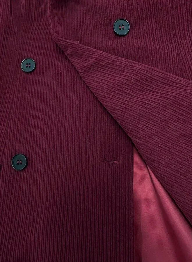 Take Two Women Corduroy Double-Breasted Blazer