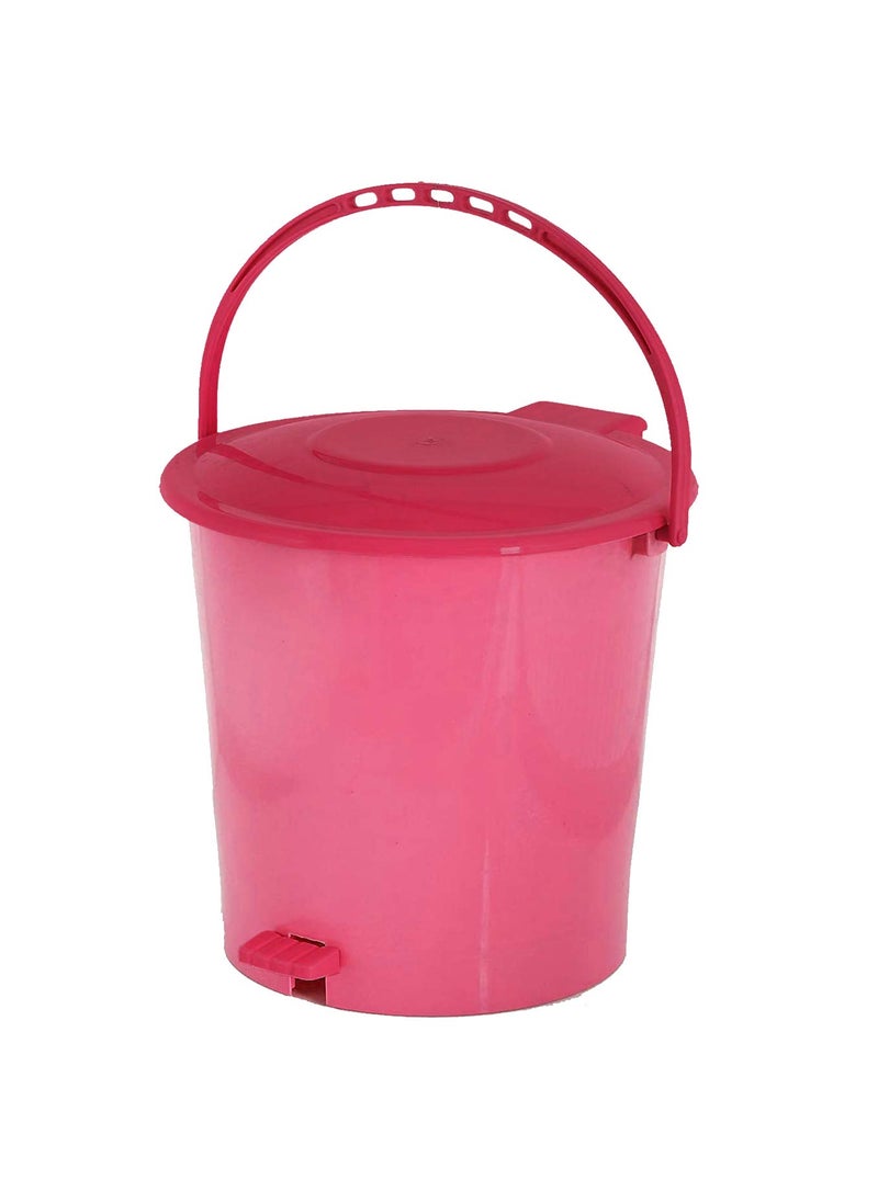 Kuber Industries Kuber Industries 3 Pieces Ultra Plastic Garbage Waste Dustbin for Home Office with Handle 5 Liters Pink Green BlueKUBMART3059  - Image 3