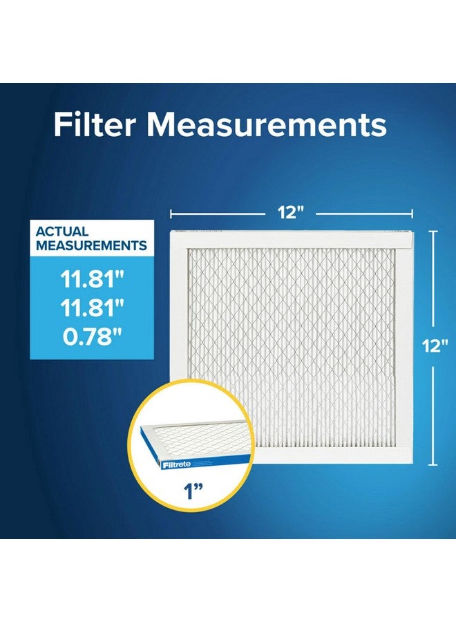FILTRETE Filtrete 12x12x1 AC Furnace Air Filter, MERV 13, MPR 1900, Premium Allergen, Bacteria & Virus Filter, 3-Month Pleated 1-Inch Electrostatic Air Cleaning Filter, 2-Pack (Actual Size 11.81x11.81x0.78 in)  - Image 2