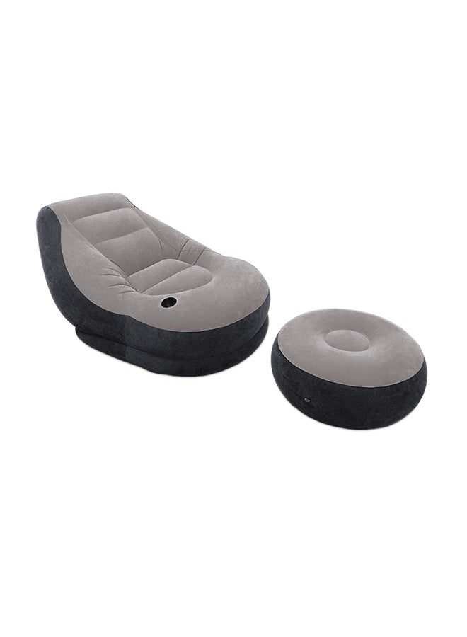 INTEX Ultra Lounge Inflatable Chair Grey/Black 102x137x79cm - Image 1