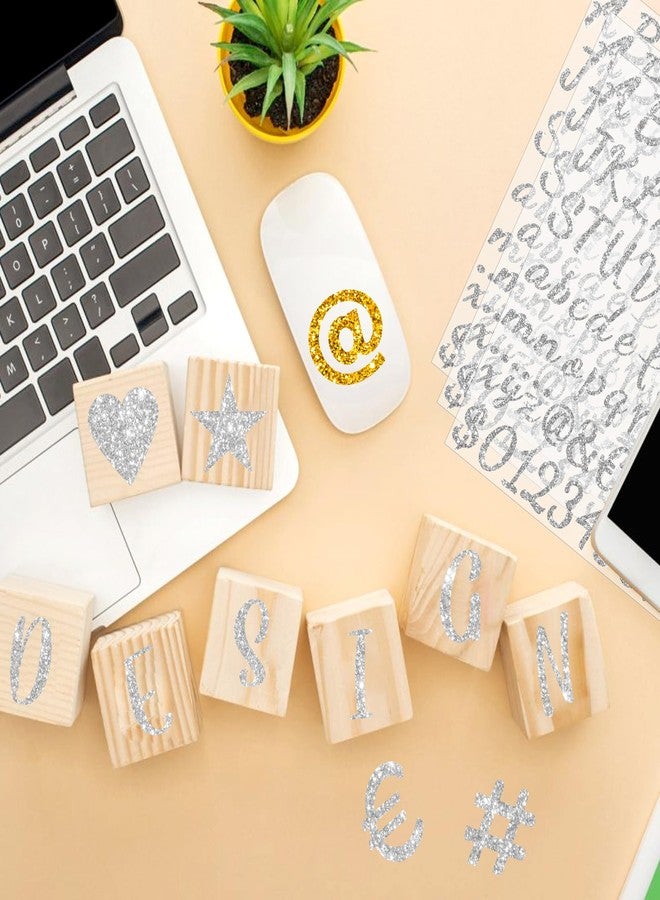 Huimdery 1245Pcs Letter Stickers 15 Sheets Alphabet Stickers Vinyl Sticker Letters 1Inch Self-Adhesive Glitter Number ABC Stickers for Scrapbook Water Bottles Graduation Cap Crafts Mailbox Sign (Gold/Silver) - Image 5