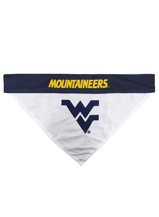 بتس فيرست إكسسوارات الحيوانات الأليفة من Pets First Collegiate، وشاح قابل للعكس، West Virginia Mountaineers مقاس كبير/كبير جدًا - Image 3
