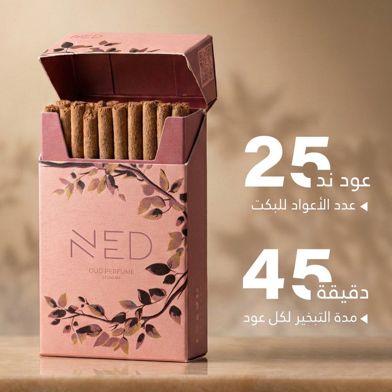 Ned Premium Vietnamese Oud Bakhoor Incense Sticks – NED Oud Scand Pack – Natural Agarwood Scented with Luxury French Perfume – 25 Thick Long-Lasting Sticks – 45+ Min Fragrance for Home, Office & Car – Holder Not Included - Image 5