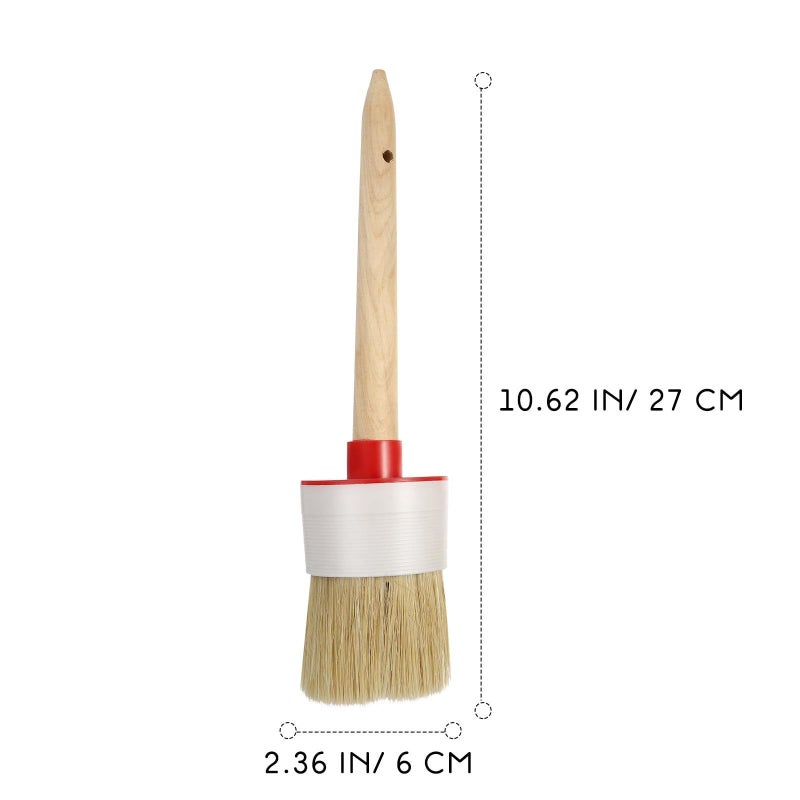 4Pcs Wooden Handle Bristle Paint Brush Set Round Tip Sizes 2 6 10 18 - Image 3