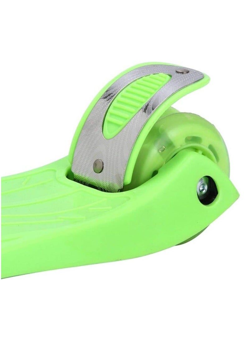 3 Wheel Kids Kick Scooter Adjustable Foldable Scooter Green  - Image 3