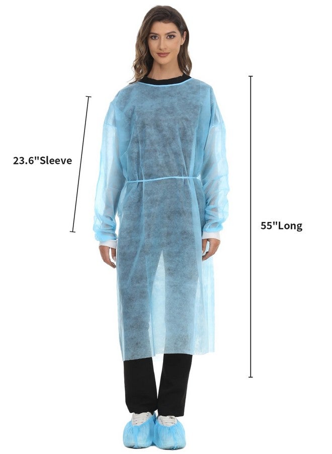 لايف سوفت ثوب عزل للاستخدام مرة واحدة من لايف سوفت مصنوع من البولي بروبيلين، ثوب مختبر محبوك بأكمام طويلة، عبوة من 15 قطعة - Image 4