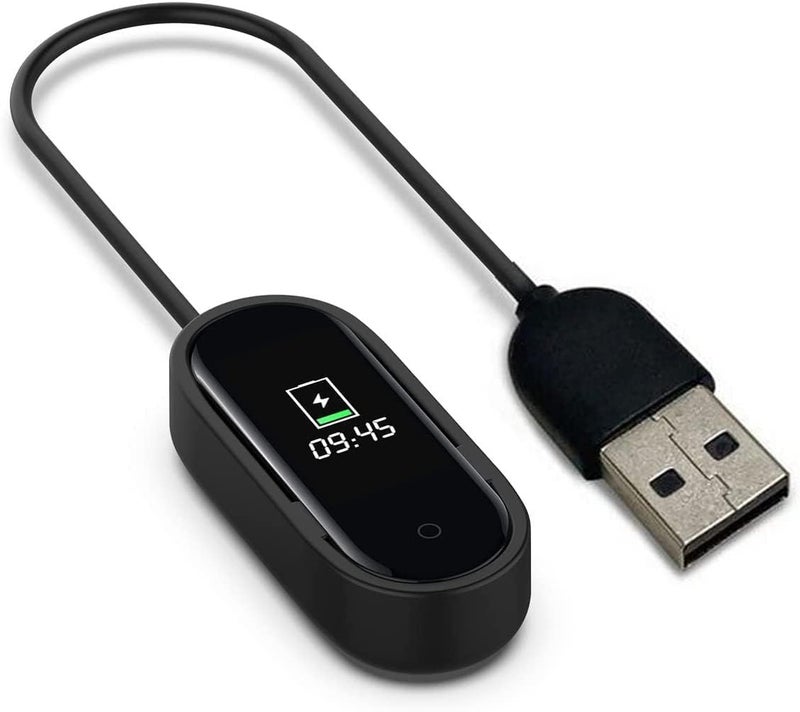 FANTIA USB Charging Cable Charger Fitness Sport Tracker for Xiaomi Mi Band 4 Black - Image 1