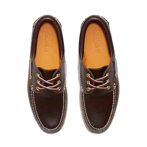 Timberland حذاء قارب يدوي من تيمبرلاند للرجال، 3 عيون، بني، 8.5 W US - Image 4