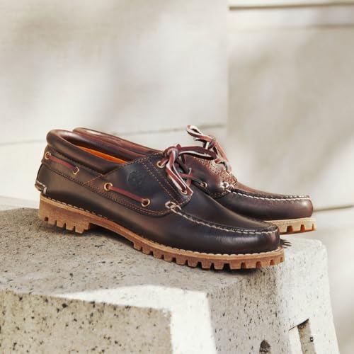 Timberland حذاء قارب يدوي من تيمبرلاند للرجال، 3 عيون، بني، 8.5 W US - Image 2
