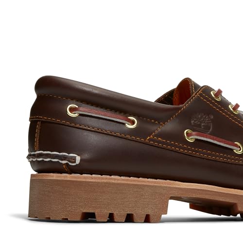 Timberland حذاء قارب يدوي من تيمبرلاند للرجال، 3 عيون، بني، 8.5 W US - Image 3